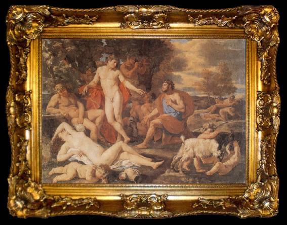 framed  Nicolas Poussin Midas and Bacchus, ta009-2